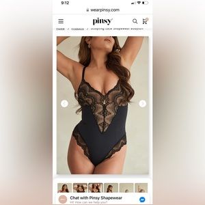 NWT Pinsy Sculpting Lace Shapewear Bodysuit